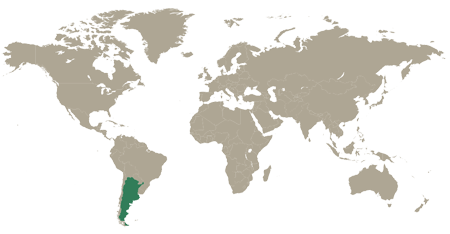 Situation géographique de l'Argentine